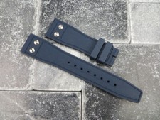 20mm IWC Blue Genuine Rubber Strap Diver Watch Band w/ Rivet for PILOT Top Gun P