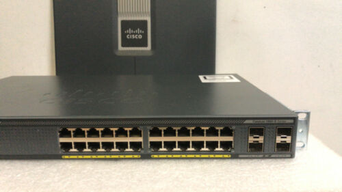 CISCO WS-C2960X-24TS-L 24 Port Gigabit Switch 4 SFP Uplink ios-15.2 2960X-24TS-L - Picture 4 of 8