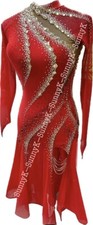 jz Handmade Women Samba Ballroom Swing Salsa Rumba Latin Dance Dress RHYTHM