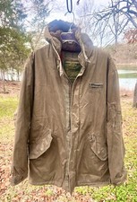 Rare ABERCROMBIE FITCH Vtg Hooded Military Flannel Lined M Jacket