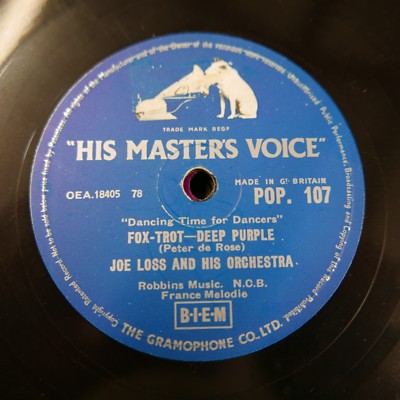 78 rpm joe loss DEEP PURPLE / STARS SHINE IN YOUR EYES