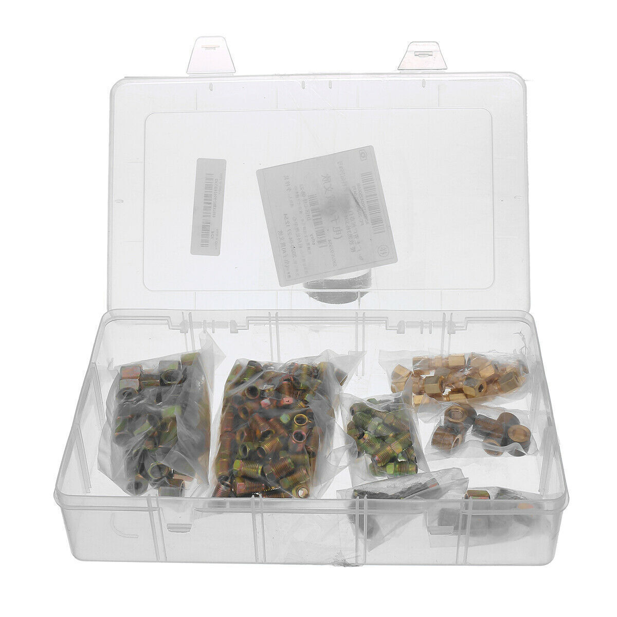 182Pcs Brake Line Tube Fitting Nut Kit Female Male Inverted