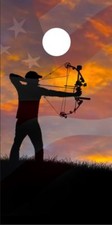 American Bow Hunter LAMINATED Cornhole Wrap Bag Toss Skin Decal Sticker