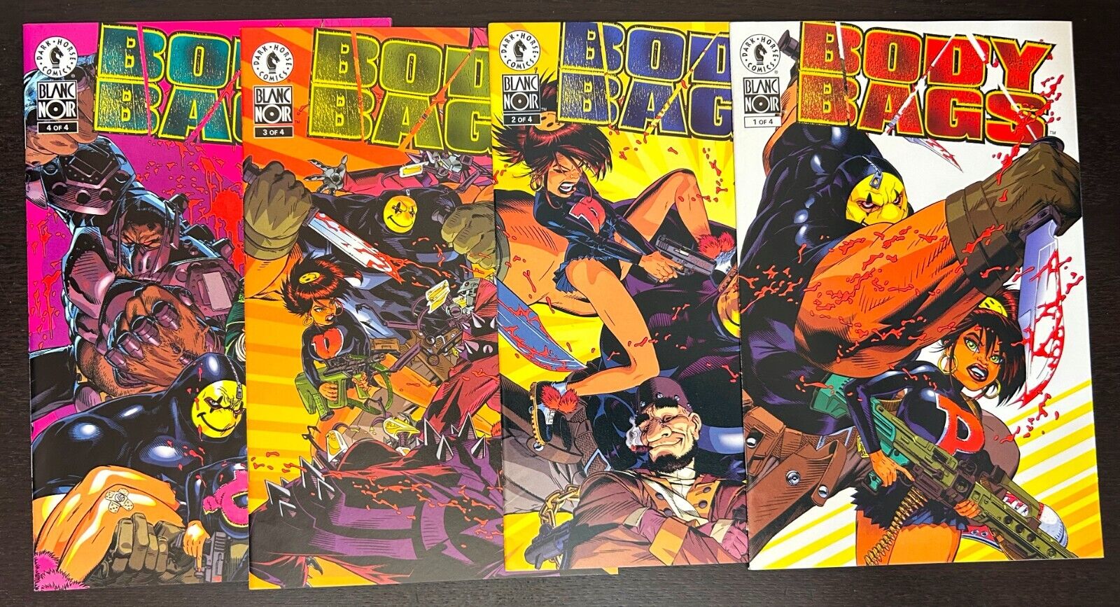 BODY BAGS #1-4 (Dark Horse Comics 1996) -- #1 2 3 4 -- FULL Set