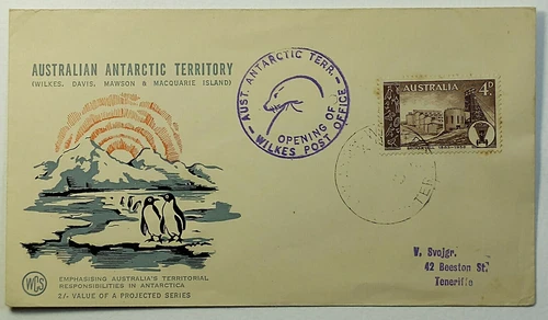 1958 FDC Australia Antarctic Territory Opening of Wilkes Post Office SG #305