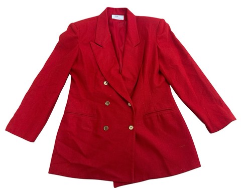 Avon Fashion Red Double-Breasted Women's Blazer Jacket One Size S-L