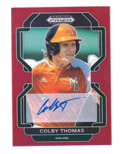 2022 Prizm Draft Picks RED PRIZM AUTOGRAPH COLBY THOMAS RC Rookie 26/50 AUTO