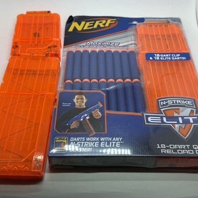 Nerf N-Strike Elite Series 18-Dart Quick Reload Clip/Magazine Lot W/ 12 & 6 Clip
