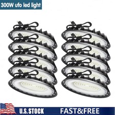 10 Pack 300W Led UFO High Bay Light Warehouse Commercial Industrial Shop Light