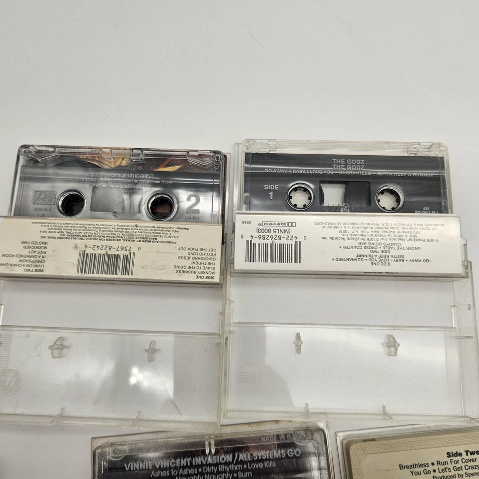 Vintage Rock Cassette Tape Lot Ratt Quiet Riot Skid Row Vinnie Vincent 80s Metal Foto 4 de 4