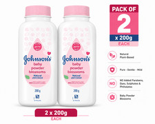 Johnson  s Baby Blossoms Powder 200g  Gentle Soft Baby Skin Care  2 pack