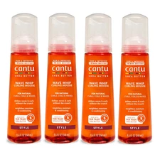 Cantu Wave Whip Curling Mousse with Shea Butter, 8.4 oz-FREE SHIPPING-PACK OF 4