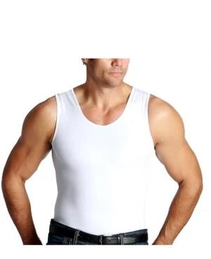 Insta Slim Insta Slim Men's Compression Muscle Tank Top White Size 2XL