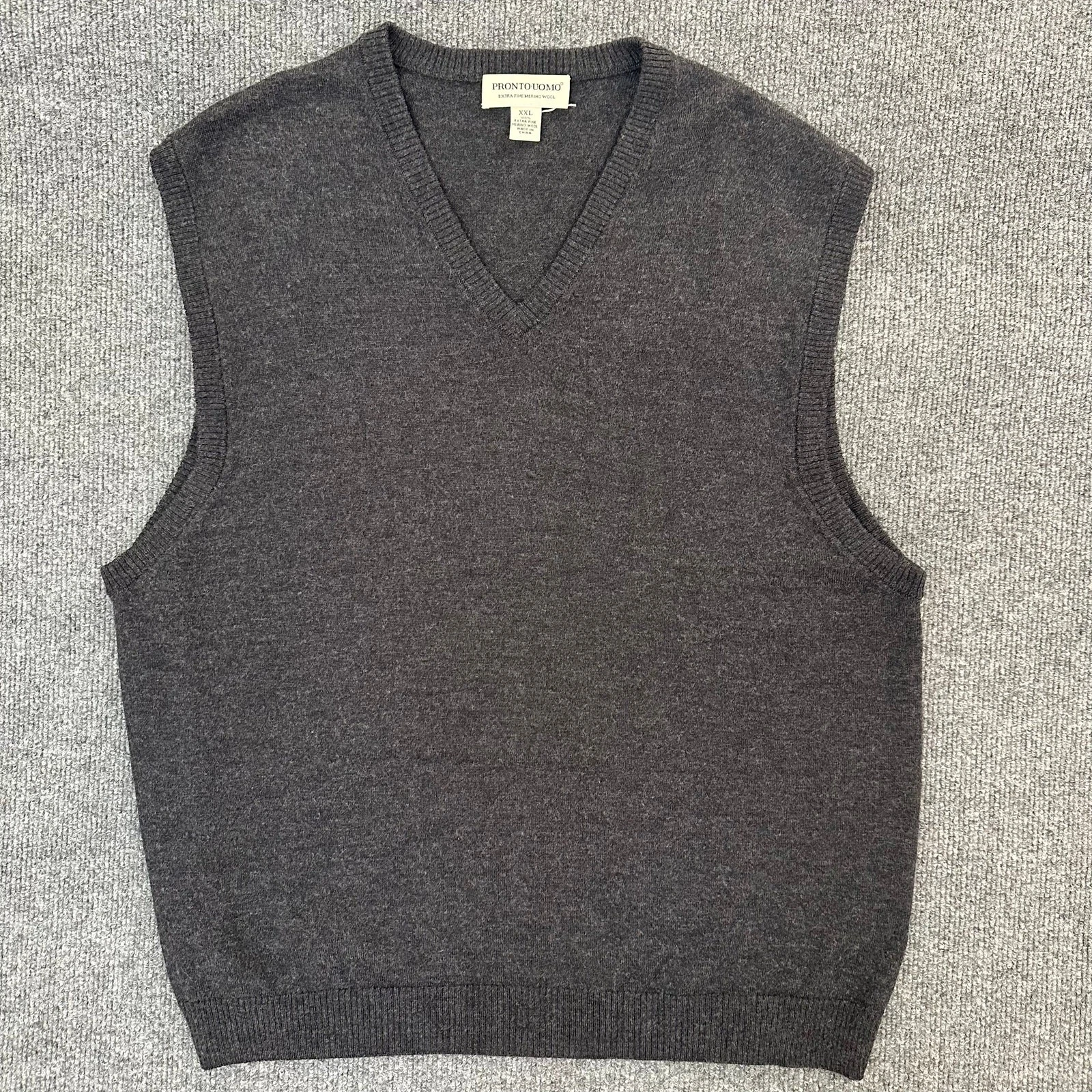 Pronto Uomo Men's Knit Vest 100% Merino Wool Pullover Minimalist Quiet Lux XXL
Opens in a new window