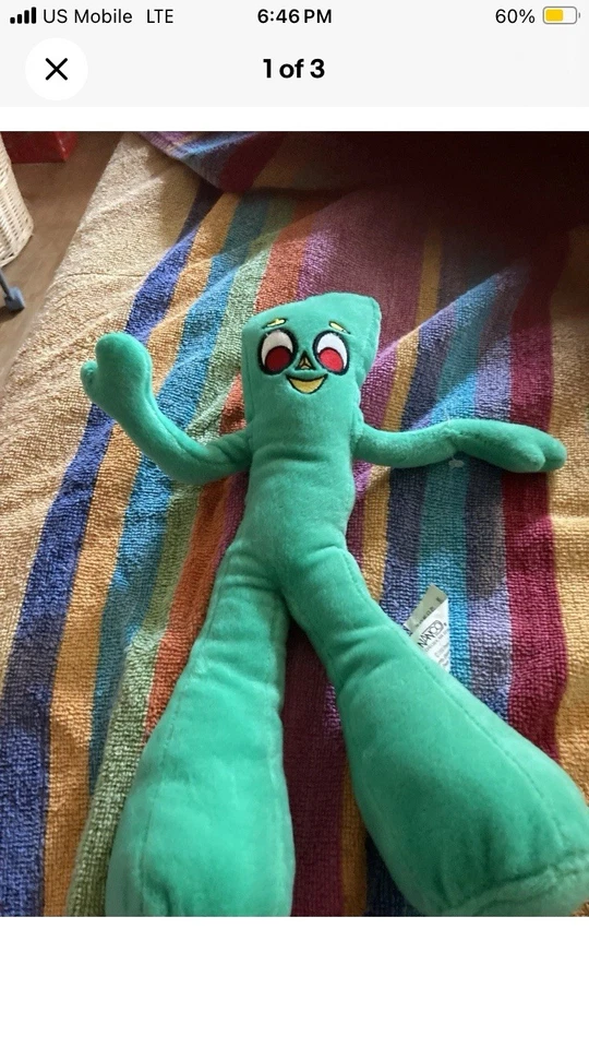 De colección 1 Figura Gumby Flexible y 1 Peluche Gumby Foto 3 de 4