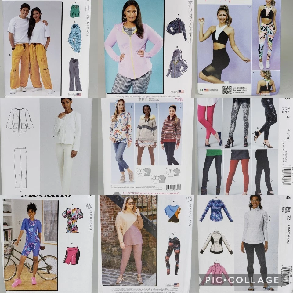 UNCUT! U-PICK Sewing Patterns Activewear Swimwear Men Women Simplicity Burda etc - Image 2 of 3