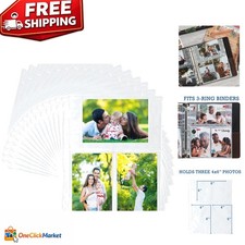 Mixed Format 4x6 Ultra Clear Photo Sleeves - 50 Pack, Water Resistant  Durable