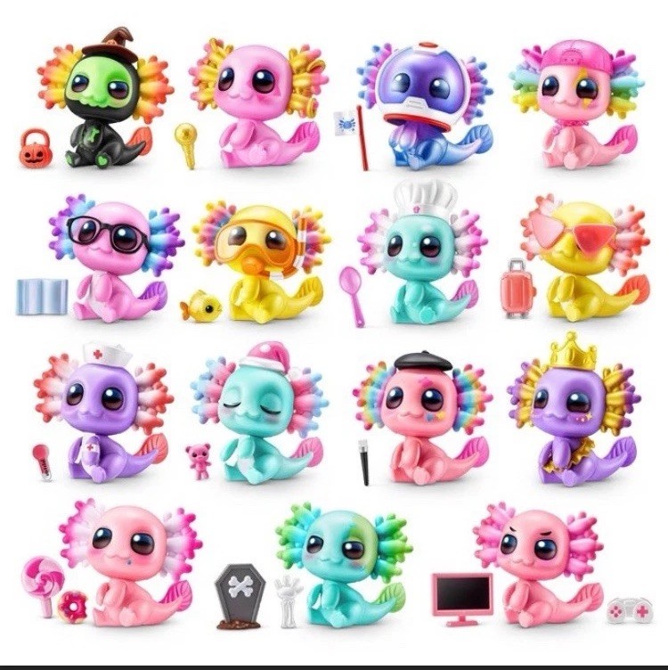 まあぐり505EXミニサンプル24セット Zuru 5 Surprise A-Lot-A Axolotls FLY ALOTL Collectible Mini Figure