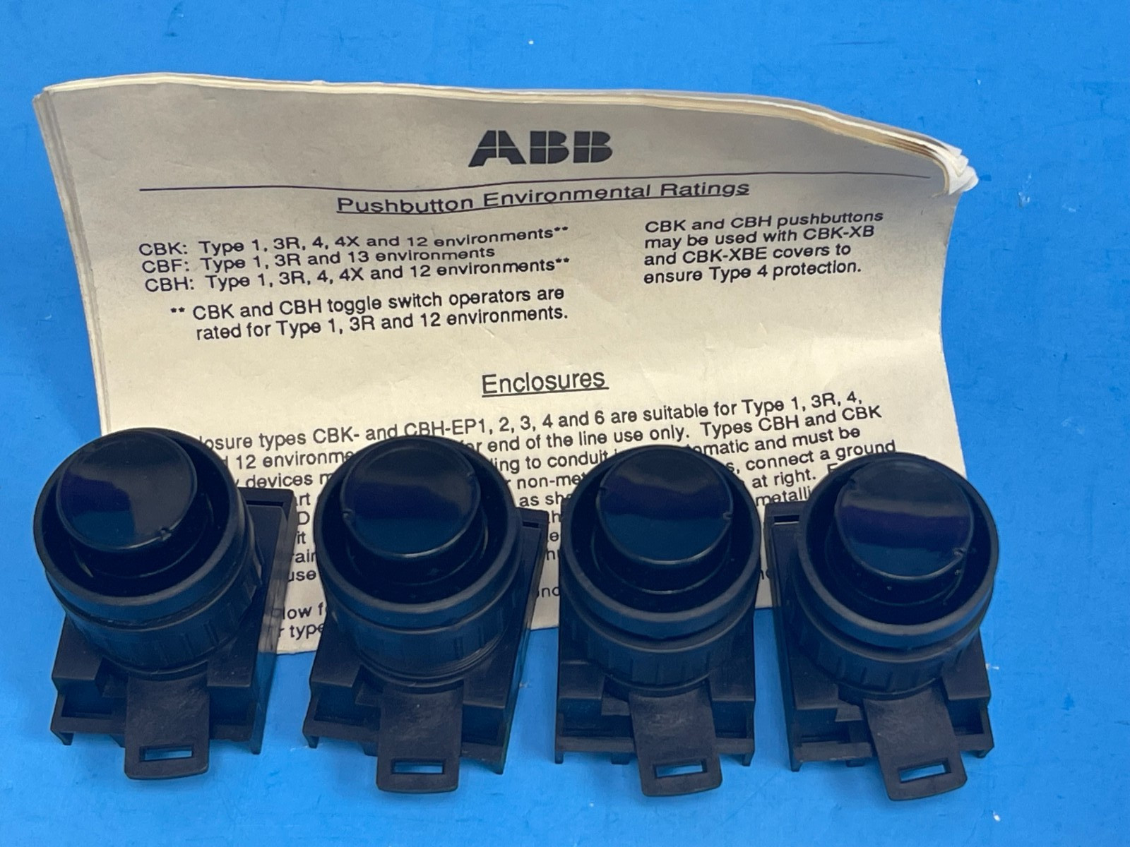 ABB 22 mm Push Button Head New [Lot of 4]