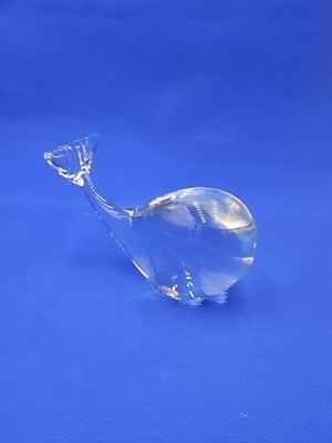 Vintage Lindstrom Spectrum Crystal Whale Figurine Handcrafted Paperweight