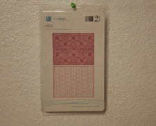 New Retired LifeStyle Crafts GooseBumpz Embossing 2 Folders Lace