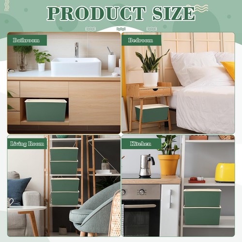 4 Pcs Storage Bins with Lids Plastic Containers Stackable Storage Box Baskets... - 第 5/6 張圖片