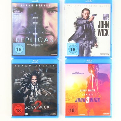 DVD Bluray Film John Wick Kapitel 1 2 3 Keanu Reeves Replicas Sehr Gut