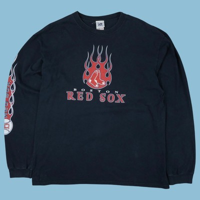 Vintage Lee 2000s Boston Red Sox Flame Graphic Longsleeve - XL