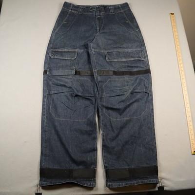 Vintage Y2K Marithe Francois Girbaud Shuttle Tape Cargo Jeans 34x33 Rave Baggy