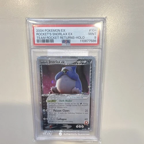 Pokémon Rocket's Snorlax ex Team Rocket Returns Holo EX PSA 9 104/109 2004