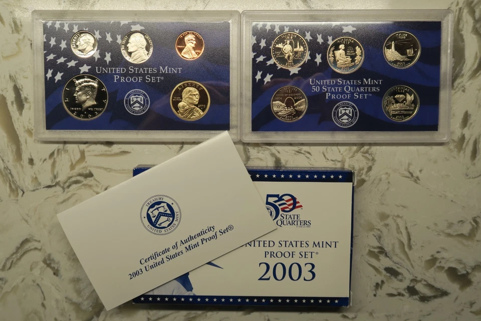 2001 2002 2003 2004 2005 2006 2007 US Mint Clad Proof Sets in OGP w/Storage Box - Image 4 of 4