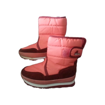 Kid's Rubber Duck Boots Sz 11 Rain Snow Orange Peach