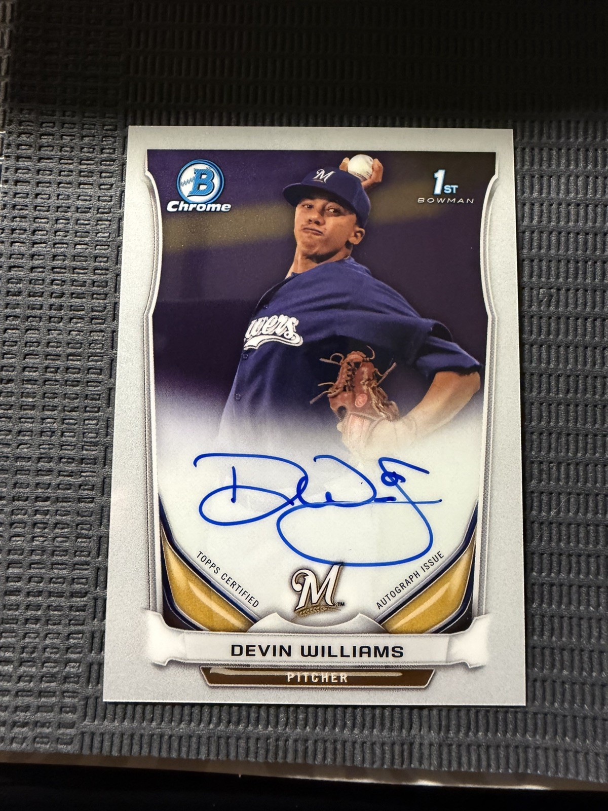 2014 BOWMAN CHROME PROSPECTS ON CARD AUTO DEVIN WILLIAMS #BCAP-DWI METS MINT