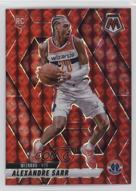 2024-25 Panini Mosaic Rookies Red Mosaic Prizm Alexandre Sarr #216 1tb7