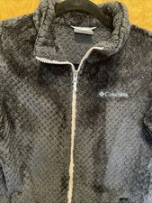 Columbia VG1122 Youth/Girls Sherpa Full Zip Jacket Size Large 14/16 Black Pink