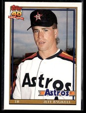1991 Topps Traded Jeff Bagwell #4T HOF Rookie Card RC. rookie card picture