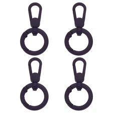 4Pcs Swivel Clasp Clip, Spring Snap Hooks Keychain Key Ring, Drak Purple
