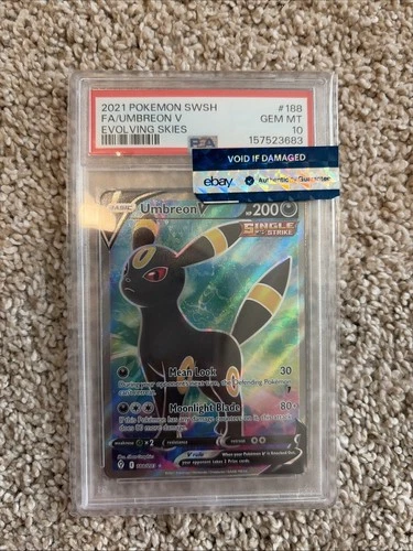Umbreon V PSA 10 English Pokemon Card 188/203 Evolving Skies 2021 Full Art