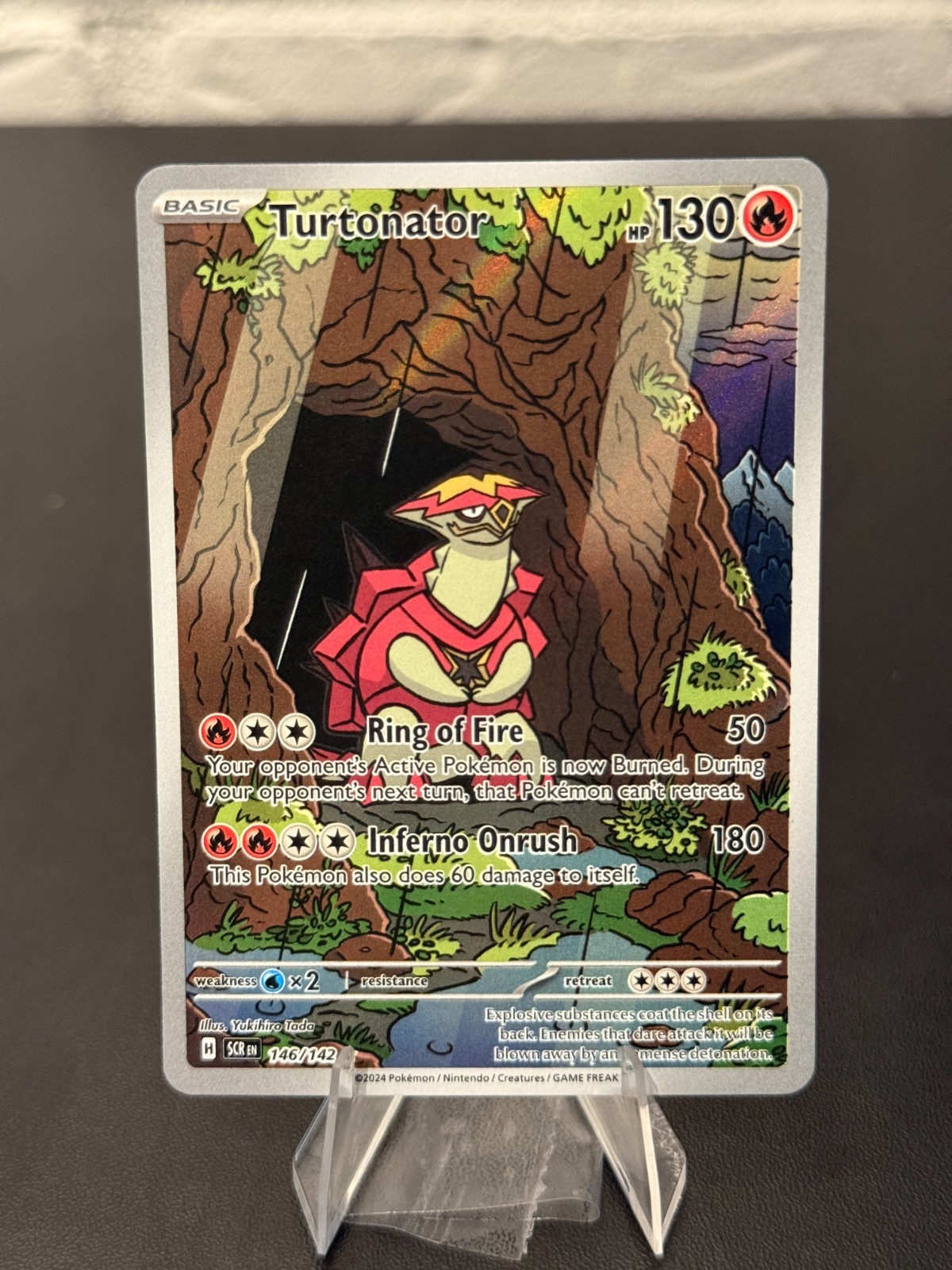 Pokemon Card TCG - Turtonator 146/142 Illustration Rare Stellar Crown Near Mint