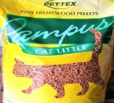30L PETTEX PAMPUSS KATZENSTREU: Kiefer frischer Duft Holzpellets bp Kätzchen Haustier Tablett