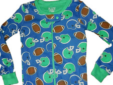 B9 !WOW! NWT 2T The Children's Place Boys FOOTBALL HELMETS Sleeper Pajamas