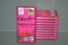 (10) Chocolove Raspberries In Dark Chocolate Bars, 3.1 oz Each, Best By 05/27