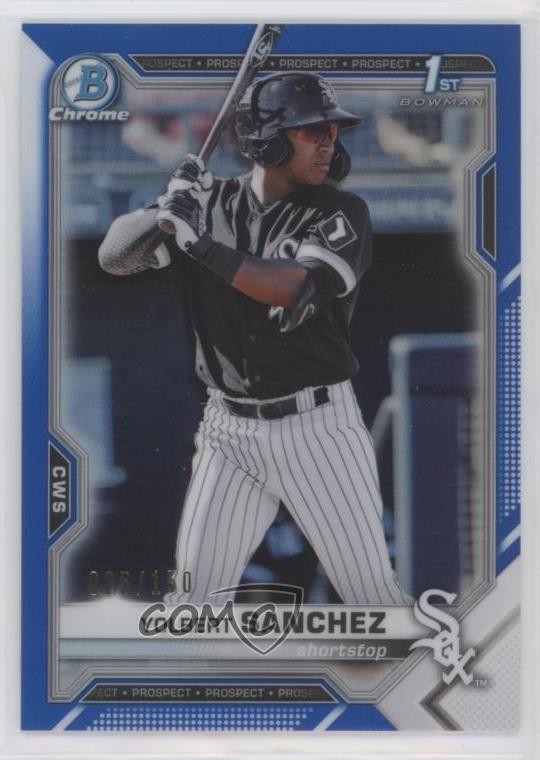 2021 Bowman Chrome Prospects Blue Refractor 25/150 Yolbert Sanchez #BCP-40 0c6