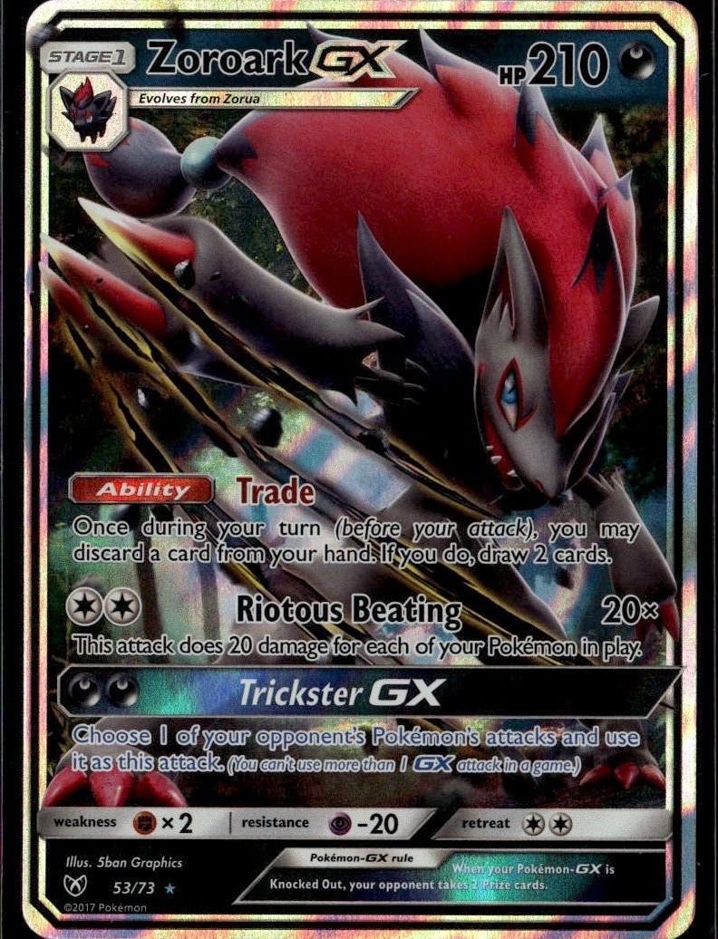 Zoroark GX Ultra Rare Shining Legends 53/73 NM