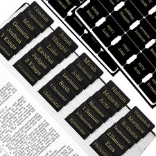 Bible Tabs, 75 Tabs, Laminated Bible Index Tabs for Women and Men, Bible Book...