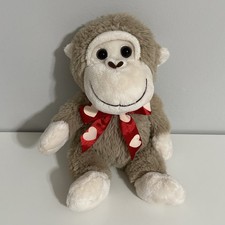 Dan Dee MTY Monkey Valentine s Day Plush 2019 Tan Beige Heart Bow READ