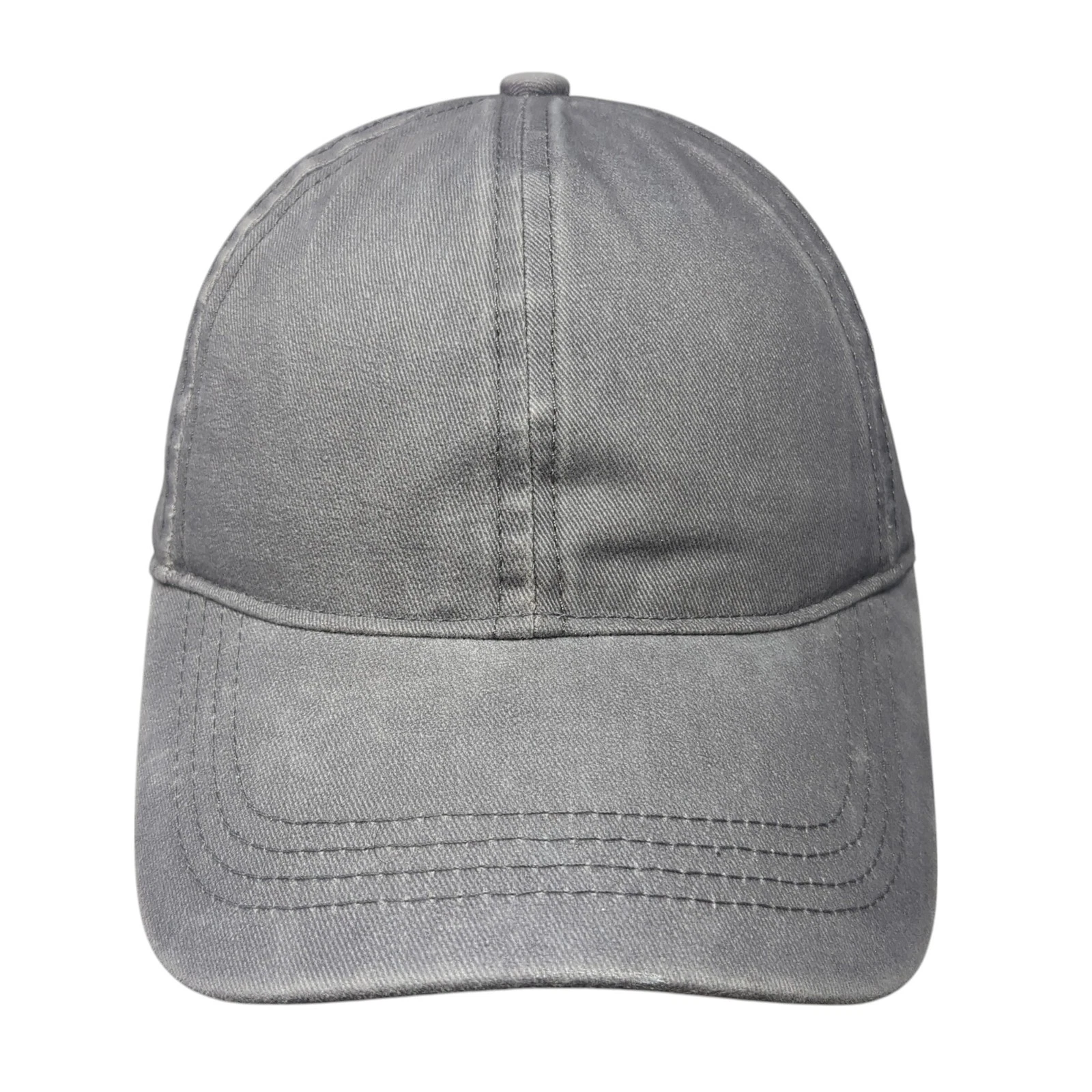David And Young Slideback Baseball Cap Gray One Size Adjustable Blank Cotton