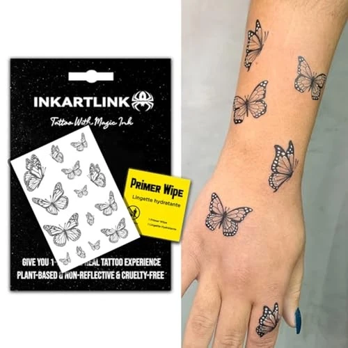 INKARTLINK Butterfly 1 Temporary Tattoos, Realistic Waterproof - product listing photo