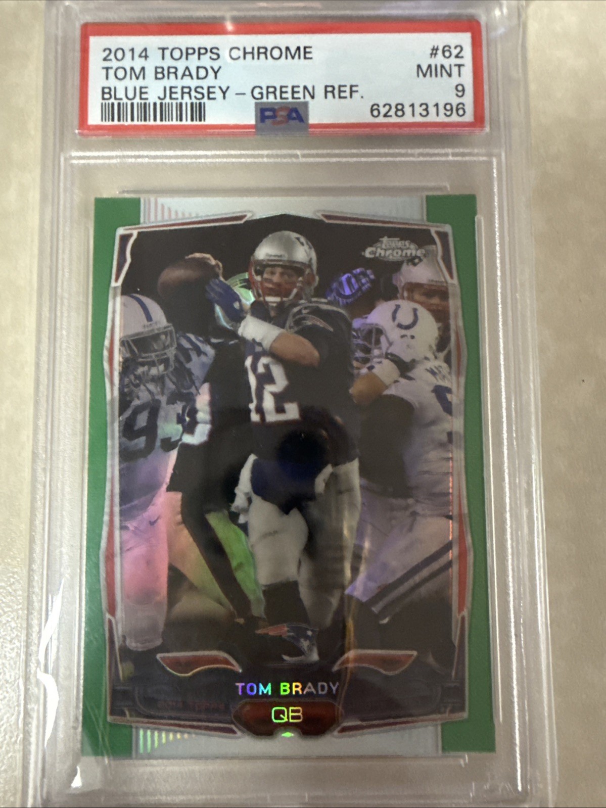 2014 Topps Chrome - Tom Brady #62 Green Refractor