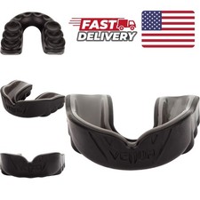 Challenger Mouthguard Black Rubber Adult Size with Protective Case for Hygiene